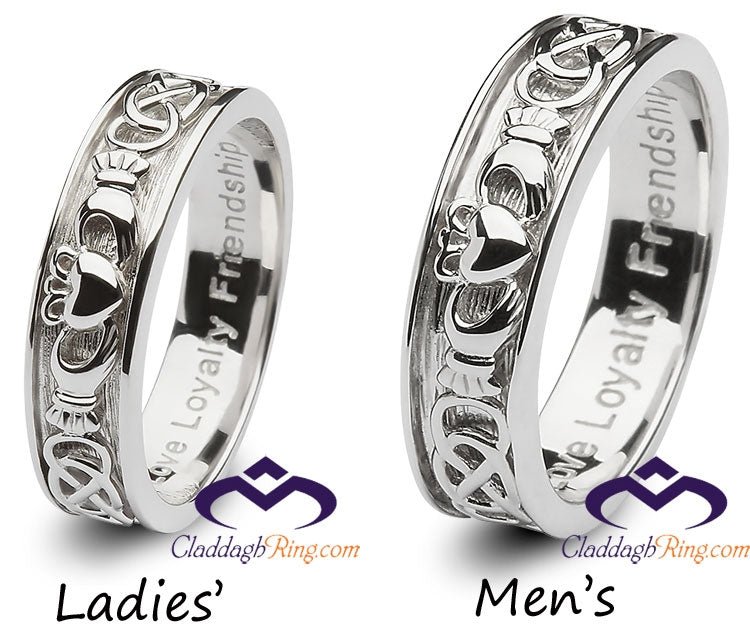 Mens Sterling Silver Claddagh Wedding Ring Sm-sd9– Claddaghring.com