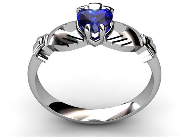 Claddagh sapphire shops ring