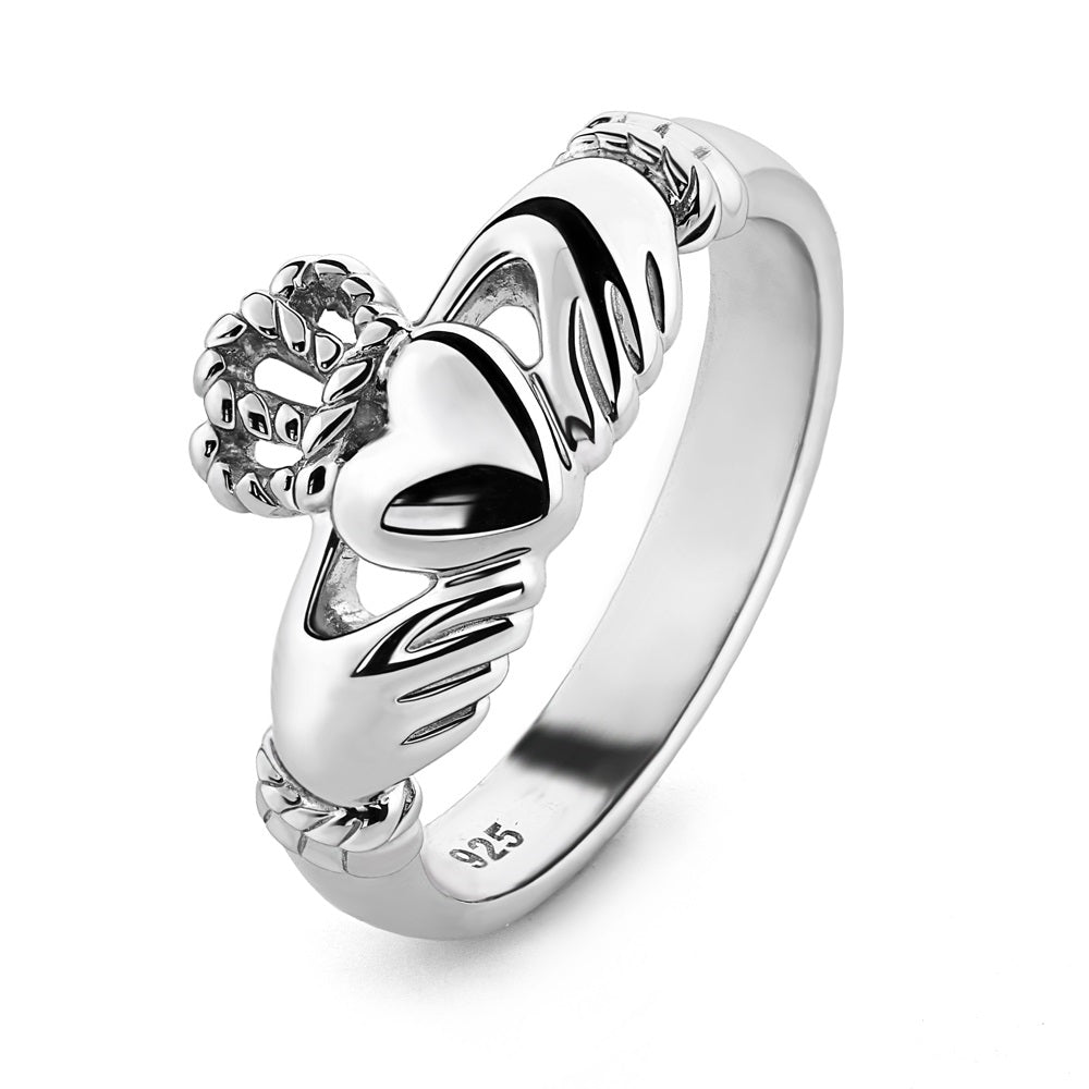Unsex Silver Claddagh Ring UUS-6335– CladdaghRING.com
